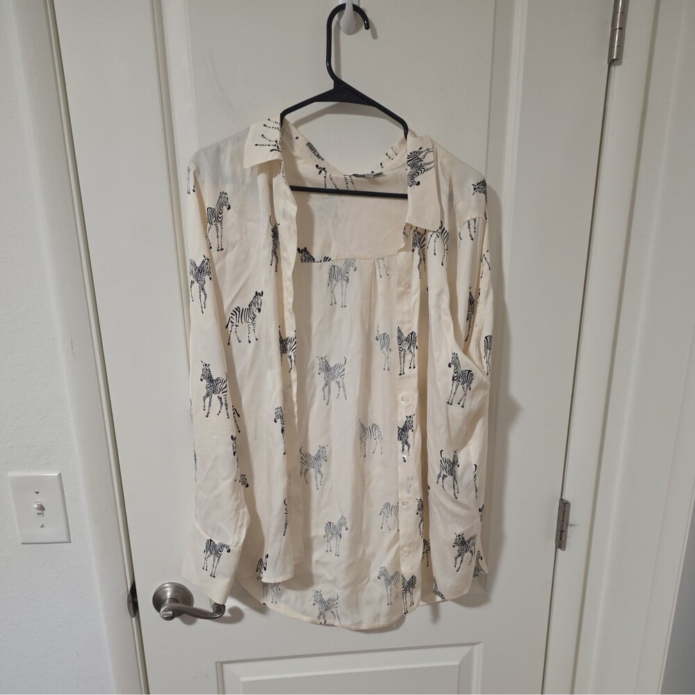 Rails Saige Shirt Size XL zebra unique animal print